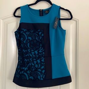 NWT Worthington Lace Peplum Blouse